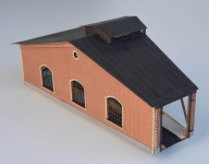 BuBi Model Z60124 - Z - Backstein-Ringlokschuppen links, Außensegment